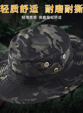 户外帽子夏季遮阳奔尼帽男运动渔夫帽防晒休闲登山钓鱼迷彩太阳帽