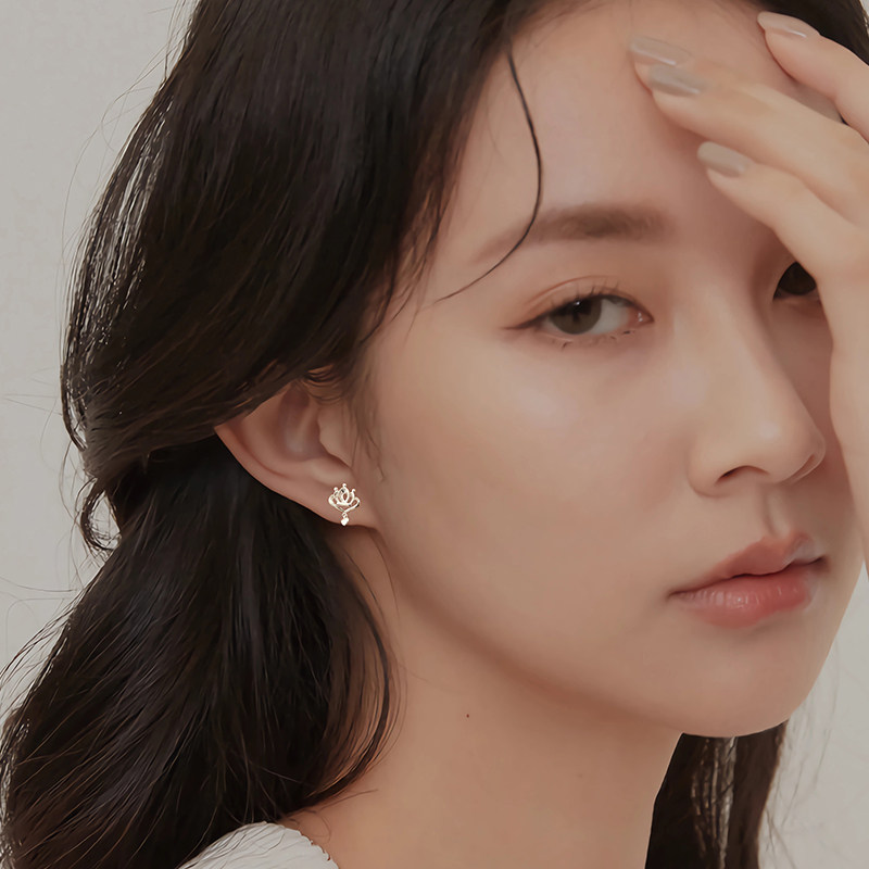 足银999养耳洞耳饰品女爱心耳坠皇冠耳环高级感轻奢气质纯银耳钉,淘宝优惠券,粉丝福利购,淘宝优惠卷