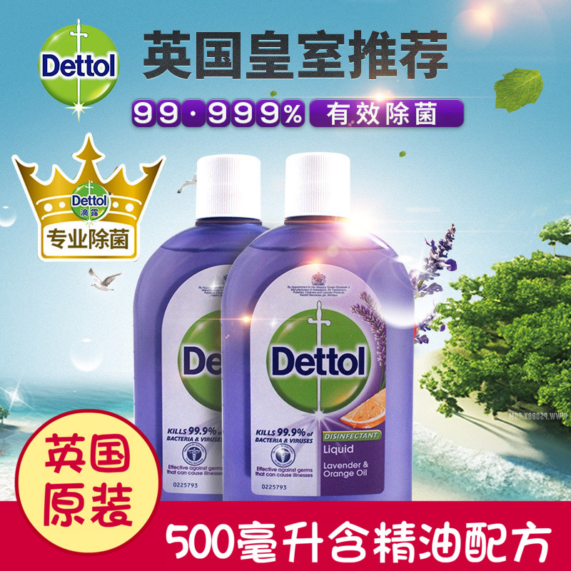英國原裝進口DETTOL 薰衣草柑橘精油香除蟎殺菌滴露消毒液整箱6瓶