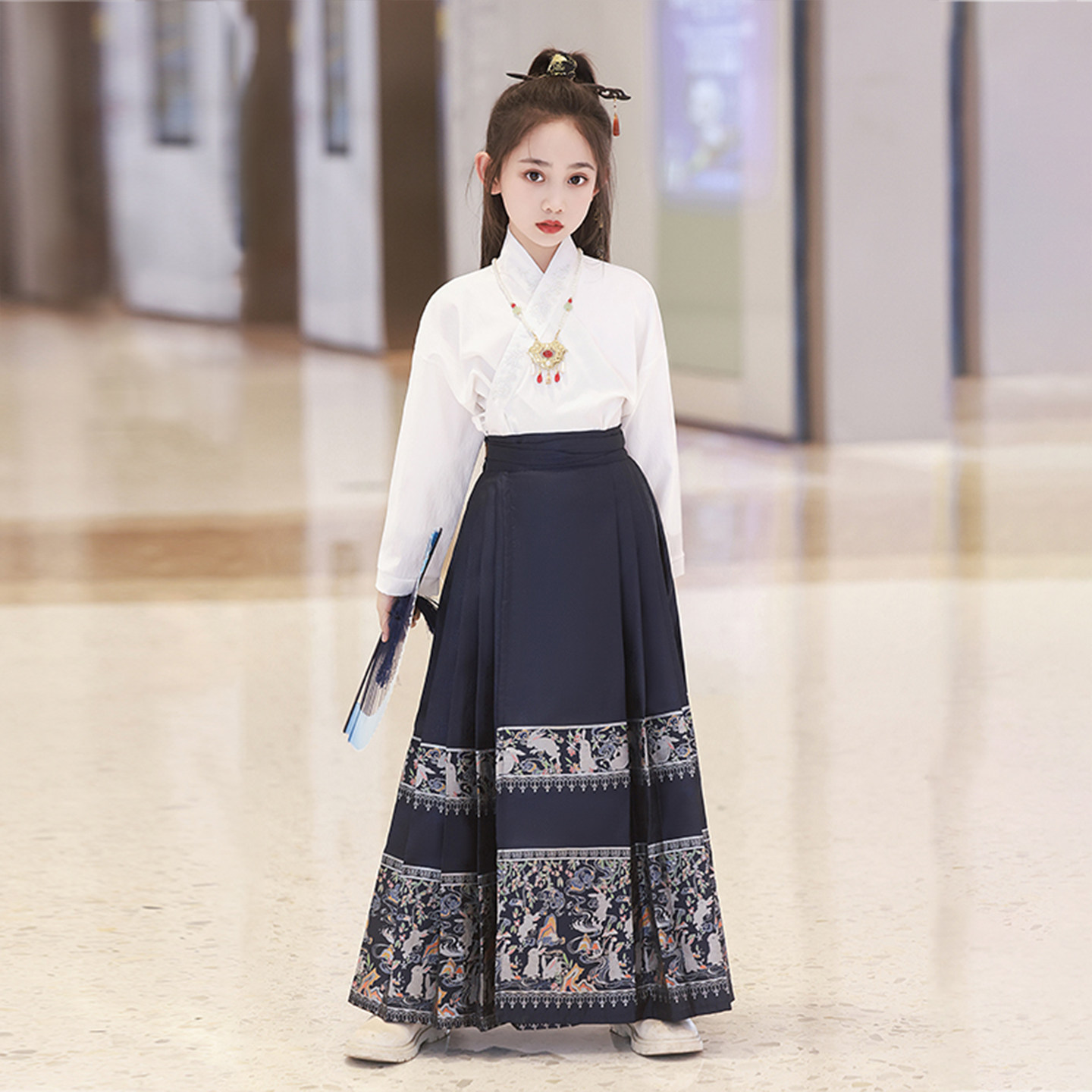 明制汉服女童马面裙套装2026新款冬装新中式儿童女孩国风上衣古风,淘宝优惠券,粉丝福利购,淘宝优惠卷