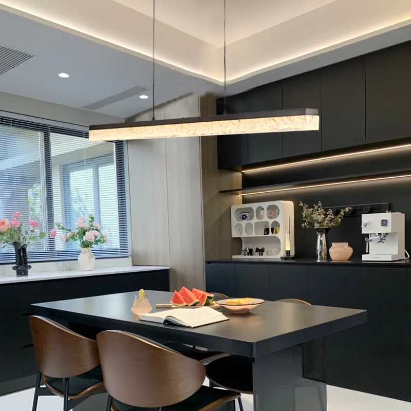 餐厅灯吊灯一字型树脂轻奢高级感长条餐桌吧台灯意式岛台茶室灯具,淘宝优惠券,粉丝福利购,淘宝优惠卷