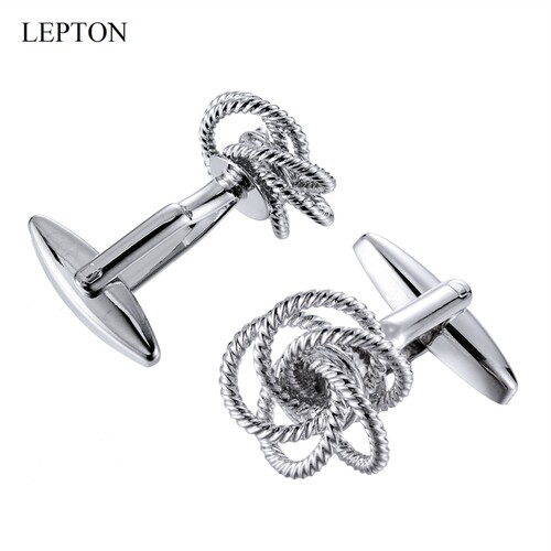 金银色麻花袖扣男女法式衬衫袖口扣商务礼品礼物袖钉 Cufflinks - 图2