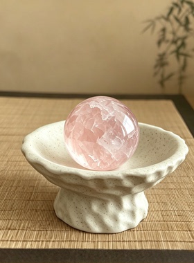 水晶球底座摆件高端装饰品创意桌面家居招财摆设托盘高级感摆放