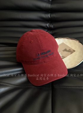 BanliCat 2026秋季新大头围显白红色棒球帽男女显脸小鸭舌帽韩版