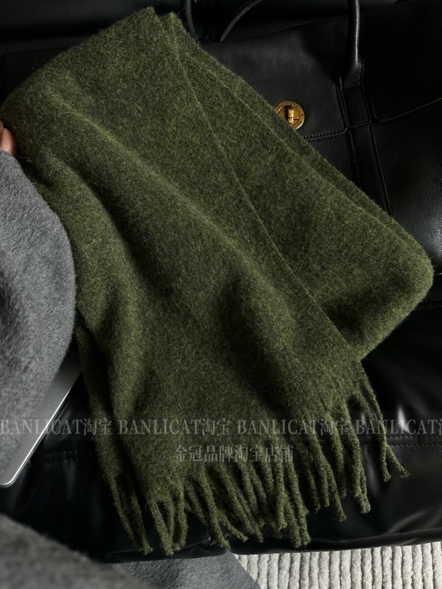 BanliCat 超美出片复古绿围巾男女韩版含羊毛保暖围脖秋冬披肩礼,淘宝优惠券,粉丝福利购,淘宝优惠卷