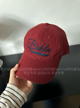 BanliCat 美式安可拉红显白宽檐显脸小棒球帽子女男大头围鸭舌帽