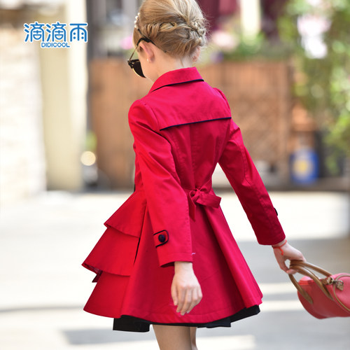 C9ABC童装纸样女童中长款风衣外套样板儿童上衣裁剪图纸手工DIY - 图1