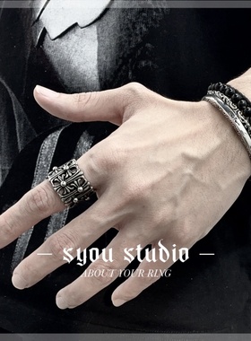 十字复古戒指个性设计欧美潮流