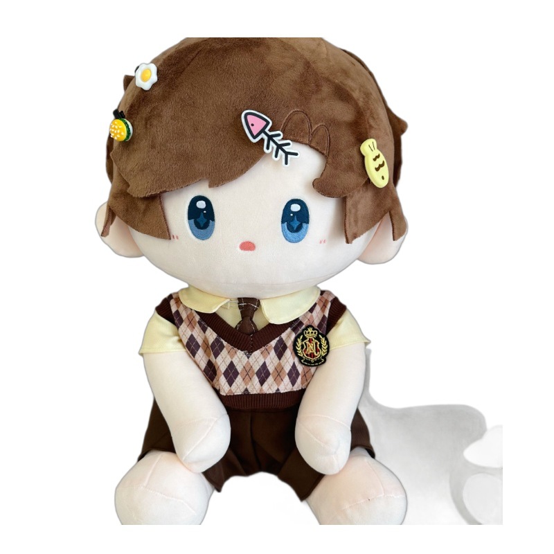 现货厘米棉花娃娃一番赏40cm坐姿娃衣毛绒公仔换装校服球衣礼物 - 图3