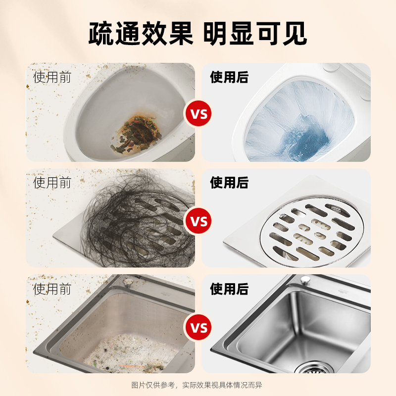 威王管道疏通剂厨房下水道油污专用强力溶解堵塞马桶去异味除臭净