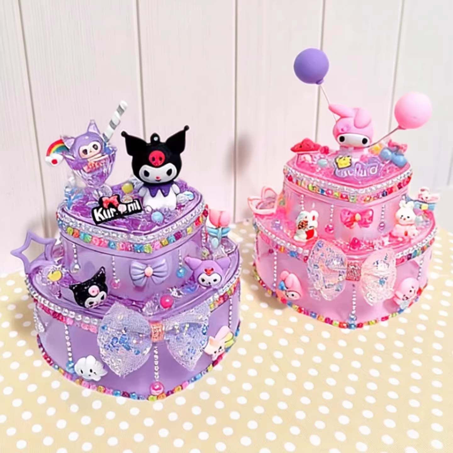 儿童手工DIY奶油胶双层爱心首饰盒三立鸥收纳盒糖果盒女孩子玩具,淘宝优惠券,粉丝福利购,淘宝优惠卷