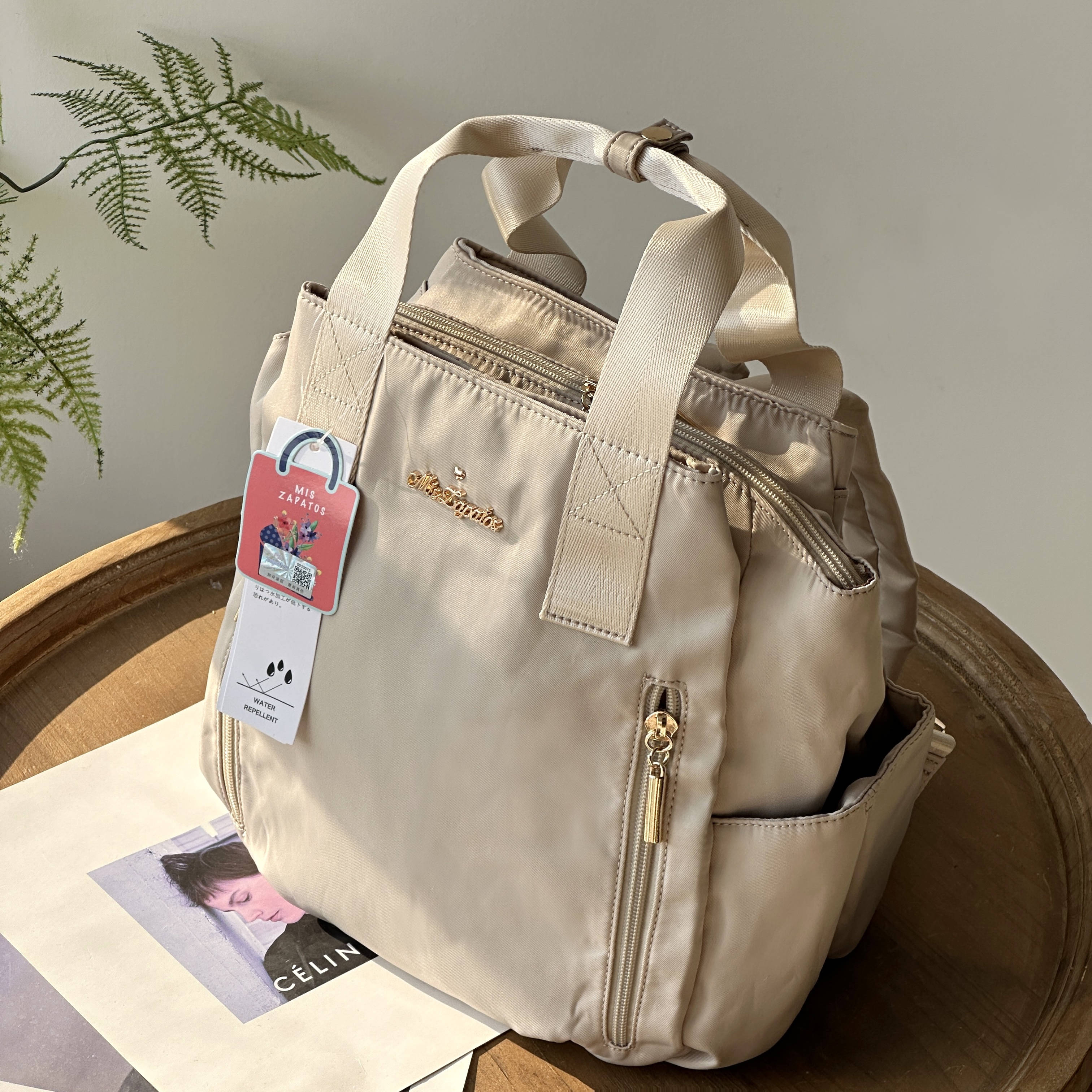 日本专柜正品MISZAPATOS轻便休闲背包手提包防水双肩包旅行女包包 - 图3