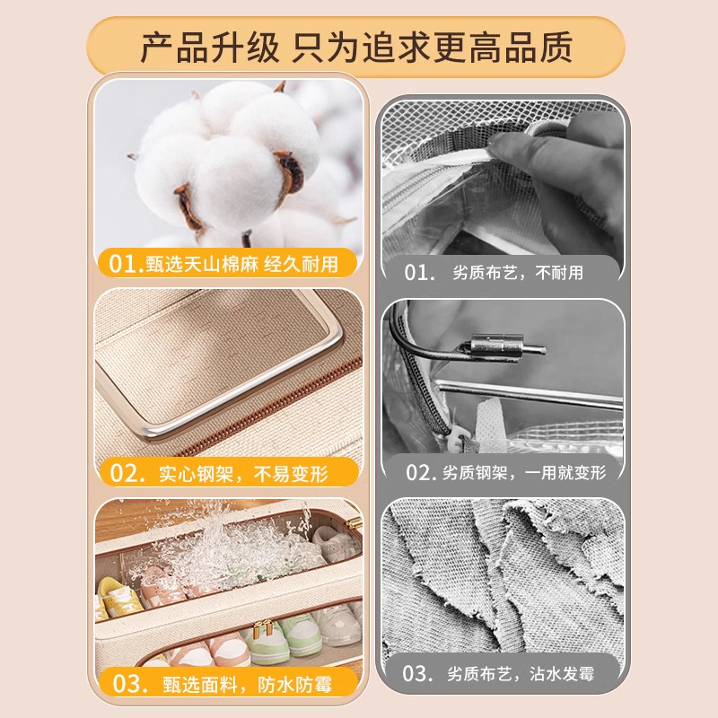 鞋盒鞋子收纳神器家用省空间可折叠加厚鞋柜宿舍床底鞋子收纳盒子,淘宝优惠券,粉丝福利购,淘宝优惠卷