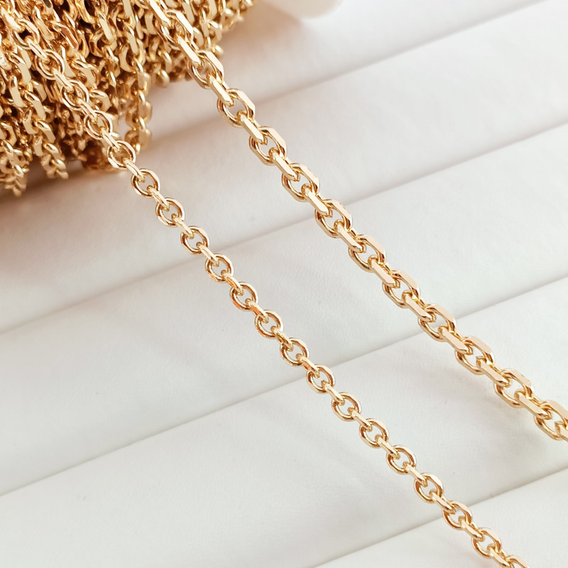 保色配件14K包金方链0链可拆卸半成品手工DIY粗链条手链项链饰品,淘宝优惠券,粉丝福利购,淘宝优惠卷