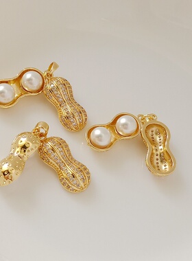 14k铜镀真金保色镶嵌手工DIY锆石