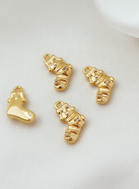 14K包金精致蝴蝶星星吊坠