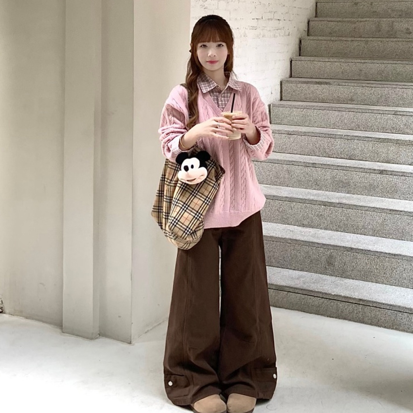 大码女装胖mm韩系宽松遮肉假两件毛衣秋冬衬衫拼接内搭针织衫上衣,淘宝优惠券,粉丝福利购,淘宝优惠卷