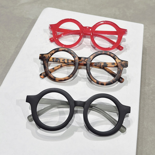 Children's glasses frames for girls fashion leopard print round frames for babies cute decorative photography without lenses trendy glasses