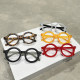 Children's glasses frames for girls fashion leopard print round frames for babies cute decorative photography without lenses trendy glasses