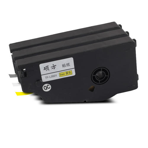 硕方线号机贴纸 tp70/TP76i/TP80/TP86号码机标签纸开关设备TP60i/TP66iTP20线缆不干胶9mm黄白银色tp-L092W - 图0