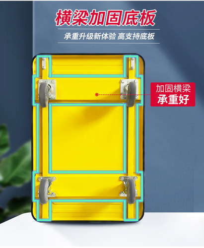 钢板车平板车搬运车办公家用折叠便携四轮推车折叠小推车拉货轻便 - 图1