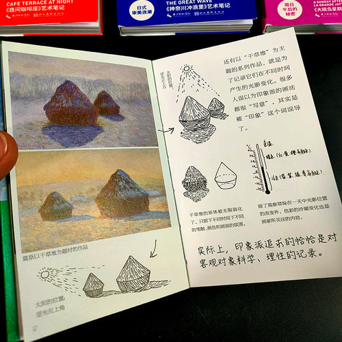 【旗舰正版】艺术笔记全套4册 艺术家梵高修拉北斋莫奈西方欧洲绘画艺术史文化印象派美术知识 迷你掌上阅读笔记手绘插图详解书籍 - 图1