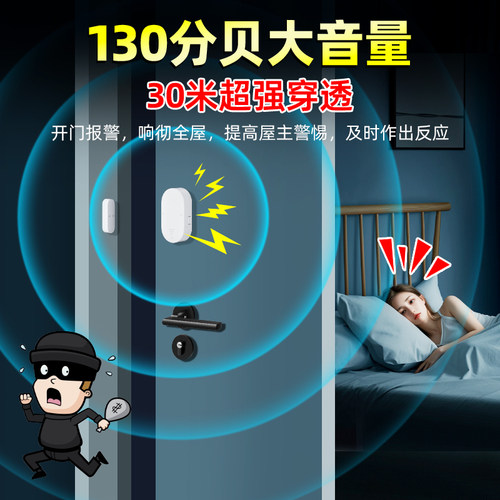 独居女生必备神器单身外开门窗户防盗安全租房入户门防小偷报警器 - 图1