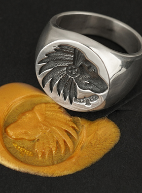 灵作银饰狗熊爸授权印章原创设计