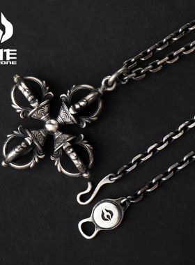 灵作银饰十字金刚杵纯铜