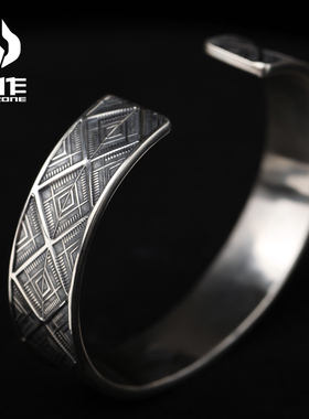 灵作印第安纳瓦霍12mm原创风银饰