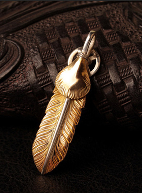 灵作银饰狗熊爸银骨金羽羽毛