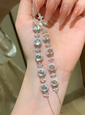 天然水沫玉S925纯银手链时尚轻奢小清新设计款女款送证书礼盒