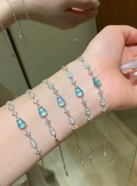 天然翡翠手链女款时尚百搭小众设计感高级轻奢气质