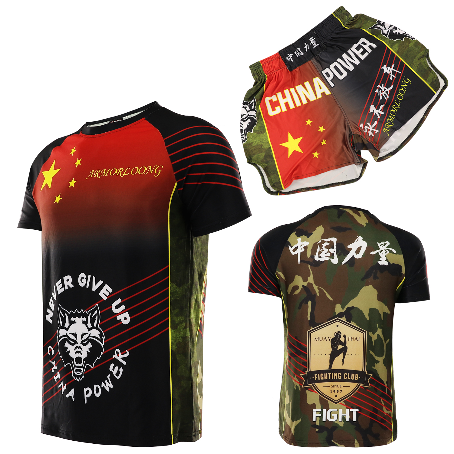 MMA搏击格斗训练套装儿童成人定制泰拳击服UFC套装健身武林风拳击 - 图1