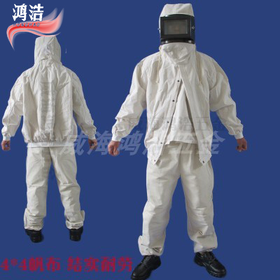 Sandblasting clothing, sanding clothing, canvas thickening paint coating, split body sandblasting clothing, special protective clothing, sanding hat