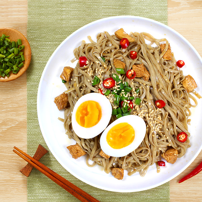 大家盛荞麦方便面非油炸早餐杂粮粗粮代餐低脂肪面条速食面整箱 - 图0