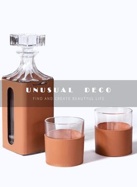 UNUSUALDECO皮质玻璃饰品摆件