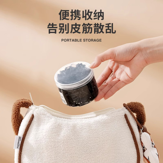 一次性小橡皮筋女黑色小皮筋扎头发头绳不伤发高弹力不勒发圈头饰