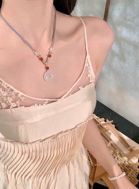 新中式祥云如意锁项链女2025新款轻奢小众高级感古风锁骨链配饰