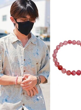 粉纹爆裂纹手链民族风手串爱情学生情侣闺蜜手串学生版