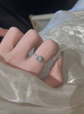 新中式白月光开口戒指女轻奢小众设计感百搭仙气食指戒高级感指环