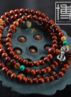 猫眼紫檀木佛珠手链包邮