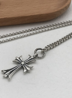 925纯银复古十字架吊坠时尚潮饰