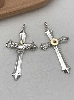 十字架项坠纯银项链男女时尚潮饰