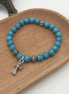 925银手链松石手串男女时尚潮饰