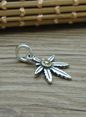 时尚个性泰银羽毛吊坠小叶子饰品