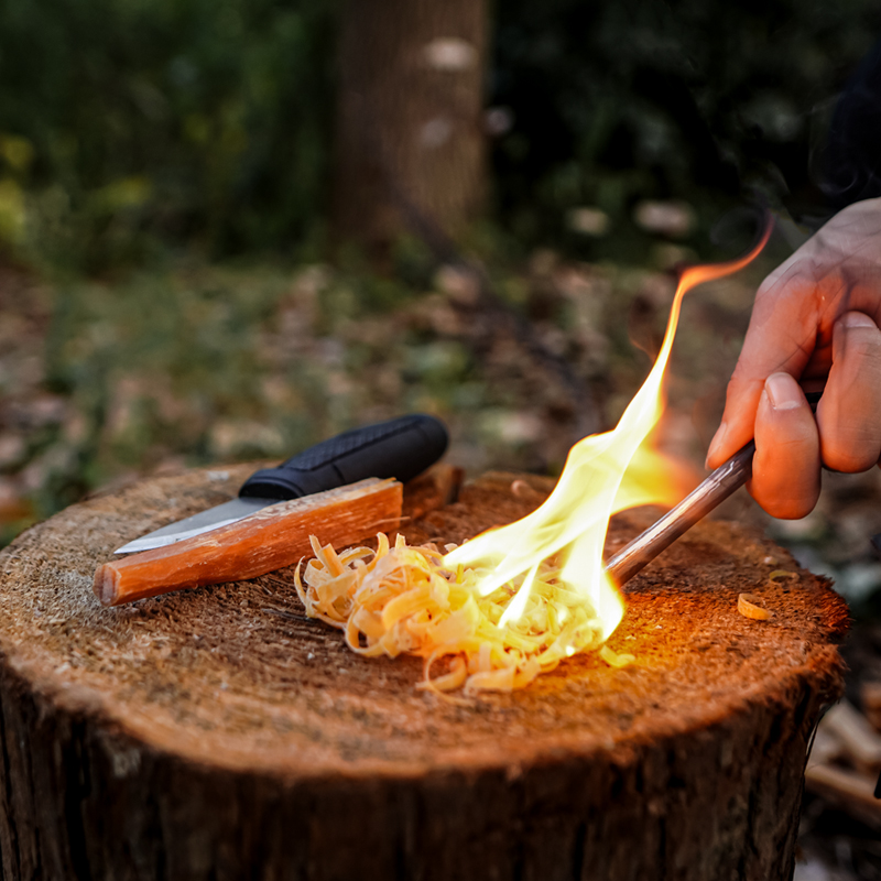 bushcraft松明子引火条盒装火绒户外生火求生装备野外bc点火松脂 - 图0