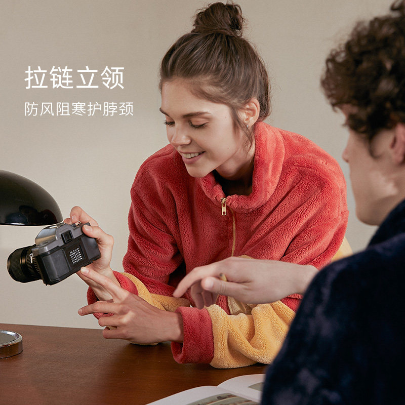 秋鹿【高级感】情侣立领 秋鹿汕头睡衣/家居服套装