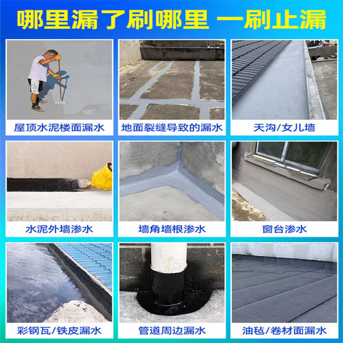 屋顶防水补漏涂料卷材楼顶房顶堵漏王平房裂缝漏水液体材料防漏胶 - 图2