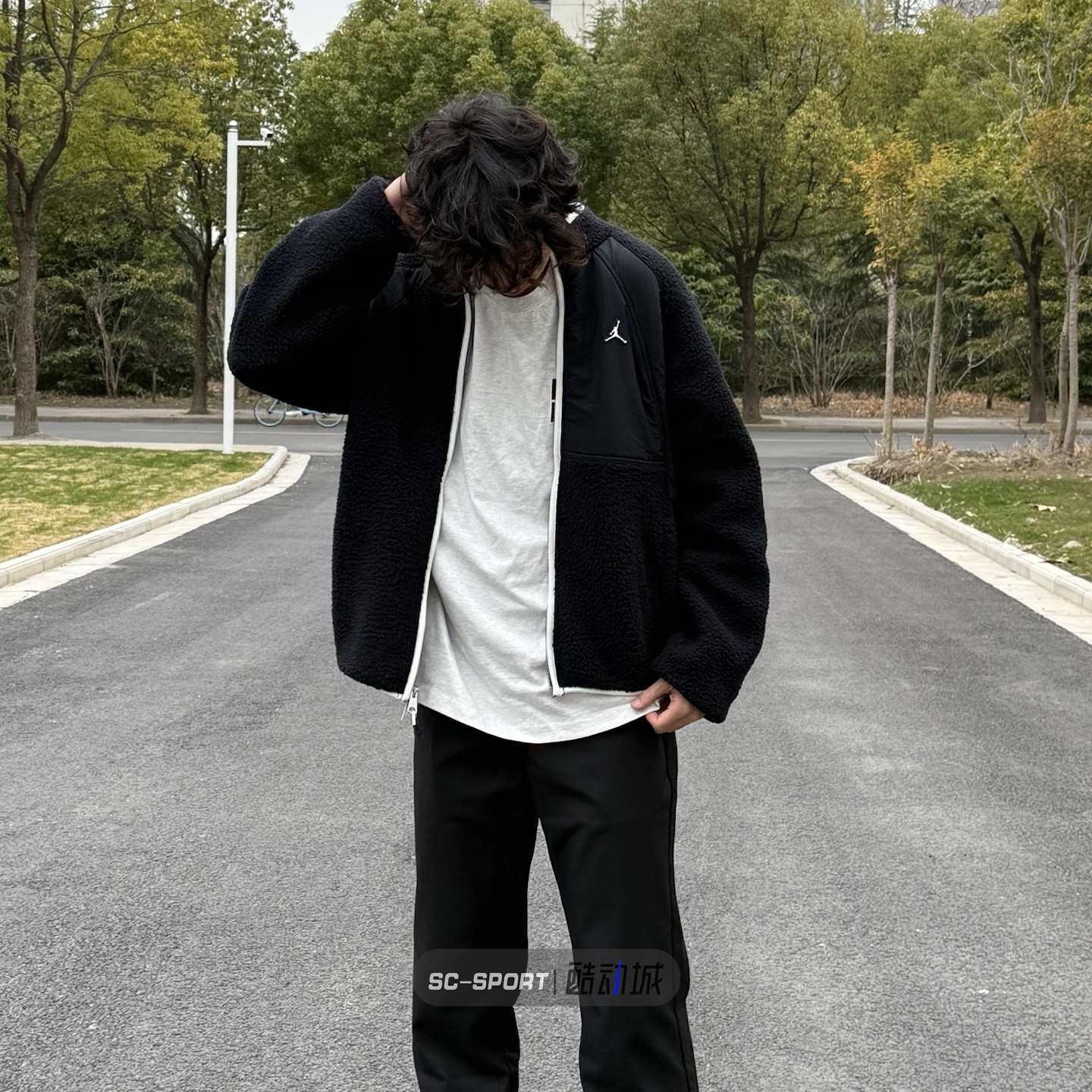 AIR JORDAN男女秋冬保暖羊羔绒AJ运动休闲立领夹克外套DV1584-010,淘宝优惠券,粉丝福利购,淘宝优惠卷